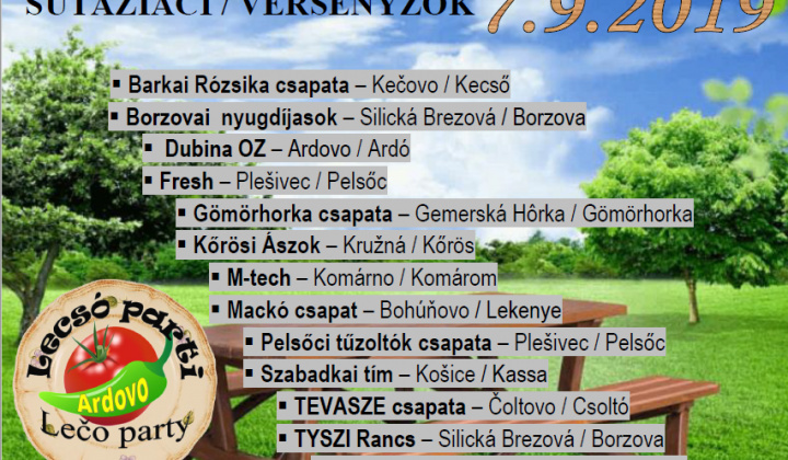Lečo párty- Lecsó parti 7.9.2019