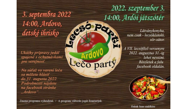 Lečo party 2022- Lecsó párty 2022