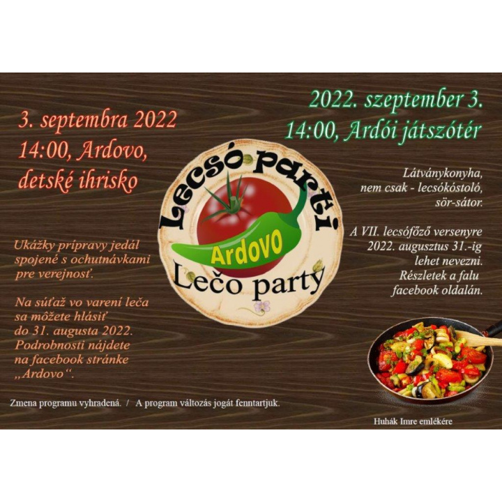 Lečo party 2022- Lecsó párty 2022